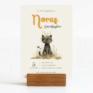 Einladung Kindergeburtstag - "Partykatze"